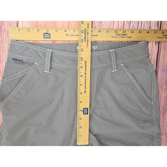 Ariat Mens AriatTEK Performance Khaki Shorts 29 Nylon Spandex Blend - Picture 8 of 9